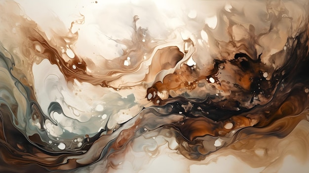 Free Photo high quality white and brown abstract painting background