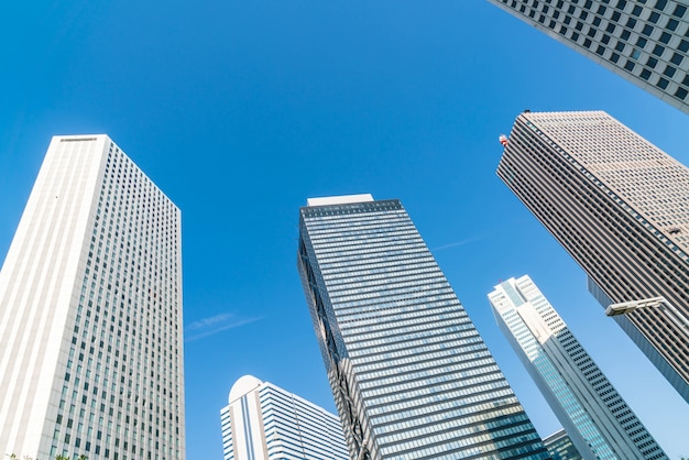 High-rise buildings and blue sky - Shinjuku, Tokyo