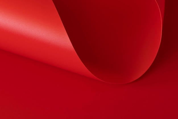 High view elegant red paper copy space surface