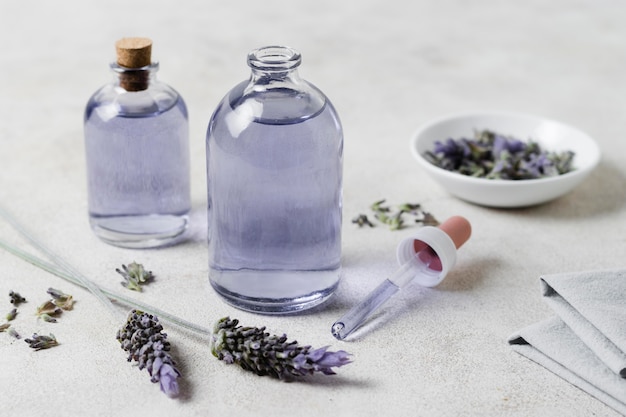 High view natural lavender oils