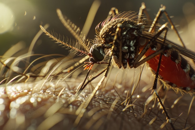 Free photo highly detailed mosquito