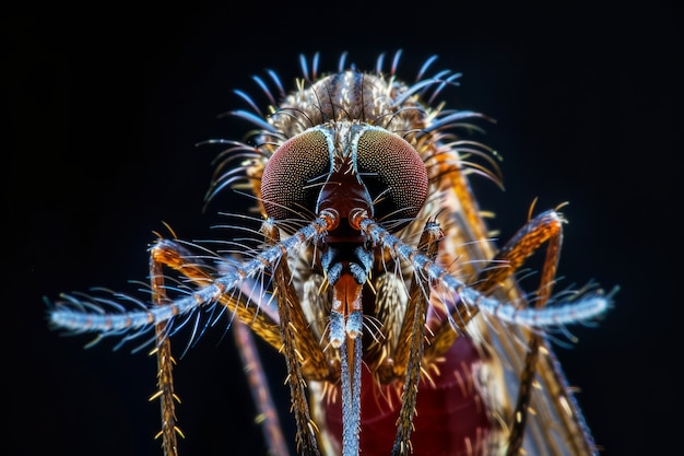 Free photo highly detailed mosquito