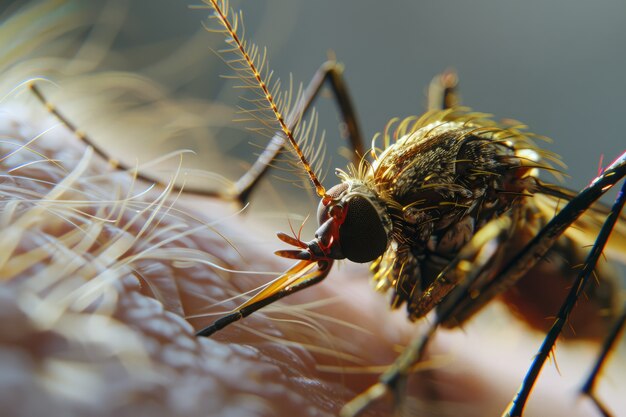 Highly detailed mosquito