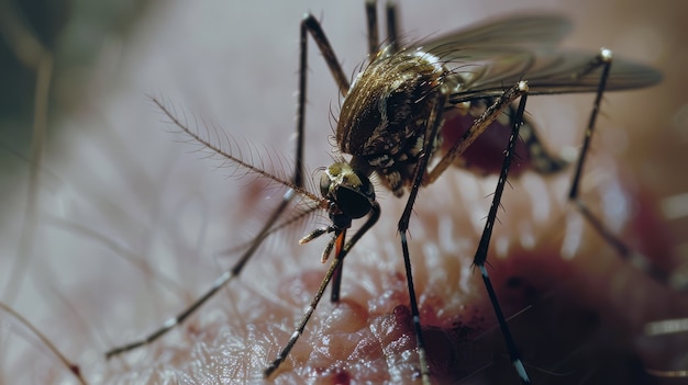 Highly detailed mosquito