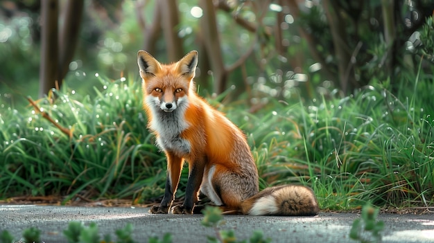 Free photo highly detailed view of fox in its natural environment