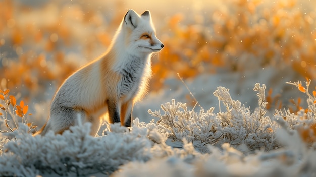 Highly detailed view of fox in its natural environment