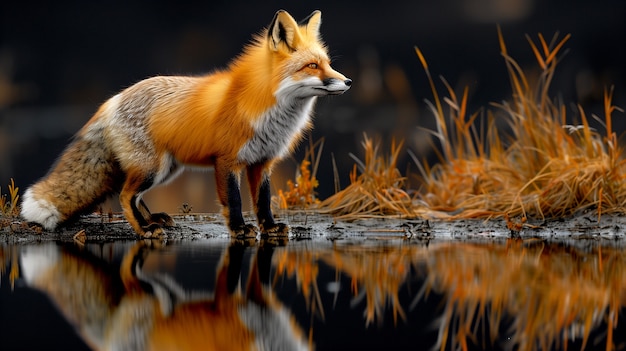 Free Photo highly detailed view of fox in its natural environment