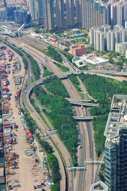 Highway aerial view