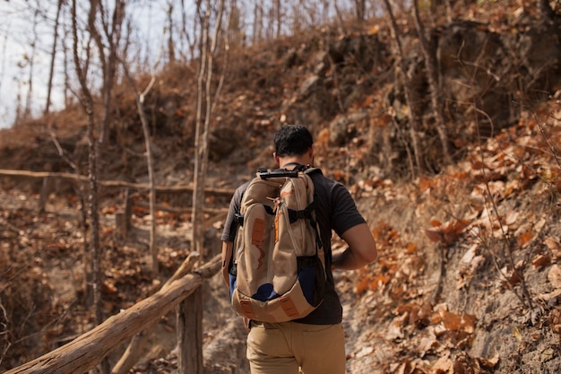 Free photo hiker on path