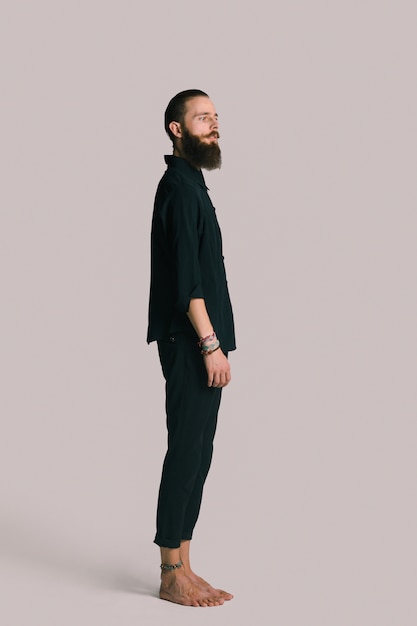 Hipster style bearded man