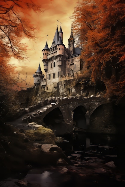 Free photo historical beautiful castle