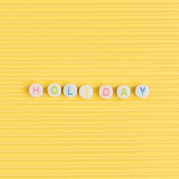 Free photo holiday word typography alphabet beads