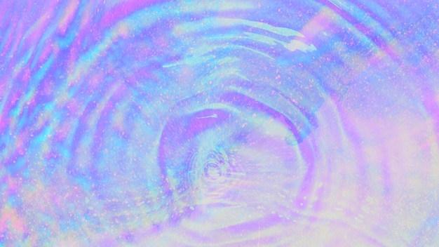 Free photo holographic purple water ripple background