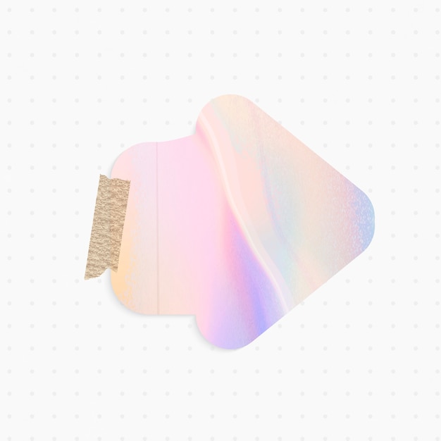 Free photo holographic reminder with arrow shape and washi tape