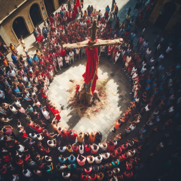 Free Photo holy week  celebration vivid colors