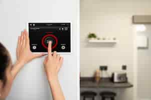 Free photo home automation with tablet