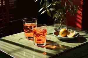 Free photo home negroni cocktail wallpaper