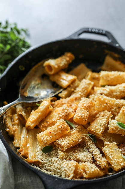 Homemade baked vegan Mac n Cheese