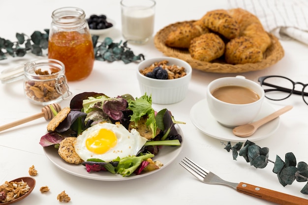 Homemade breakfast ready to be served