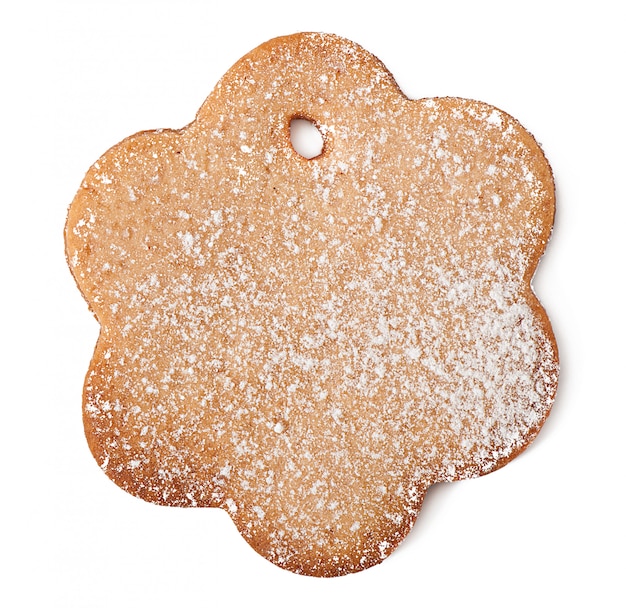 Free photo homemade cookies sprinkled with powdered sugar