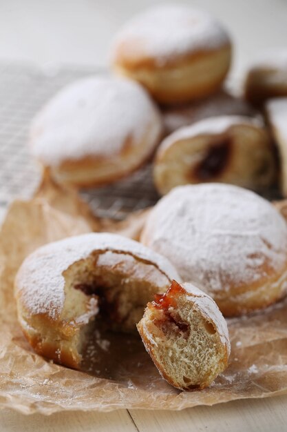 Homemade delicious doughnuts for dessert