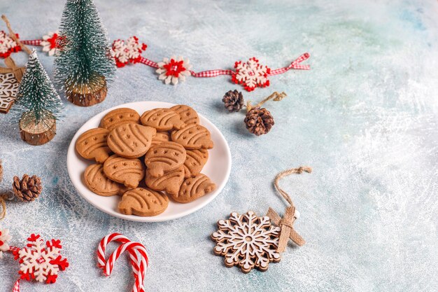 Homemade delicious gingerbread cookies.