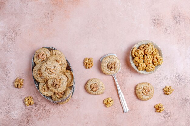 Homemade delicious walnut cookies.