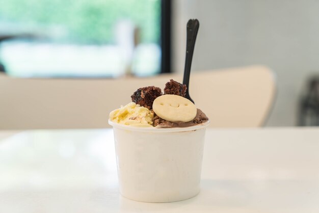 homemade ice-cream in cup