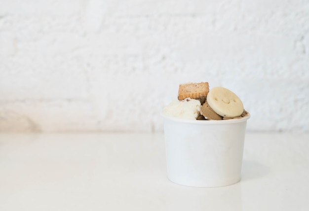 homemade ice-cream in cup