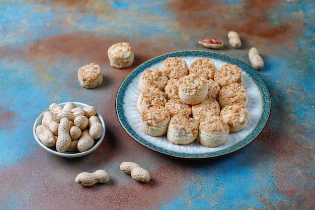 Free Photo homemade peanut cookies.