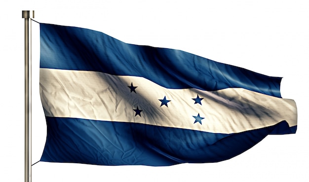 Free photo honduras national flag isolated 3d white background