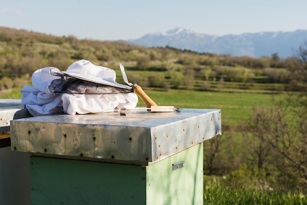 Free Photo honey farm landscape