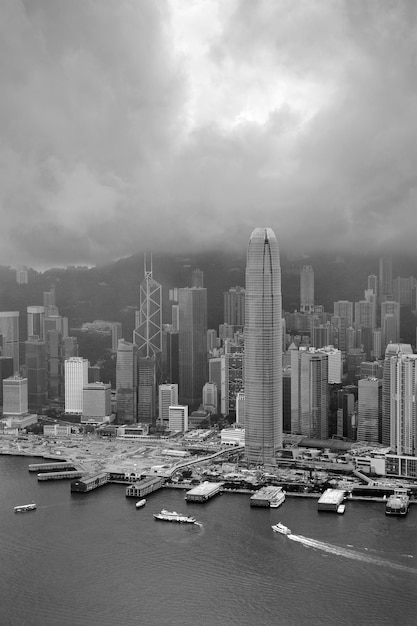 Free photo hong kong aerial view