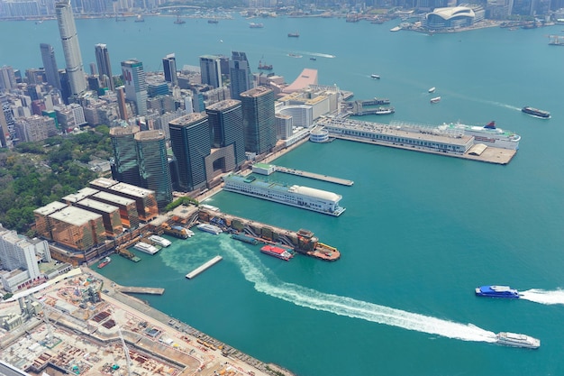 Free photo hong kong aerial view