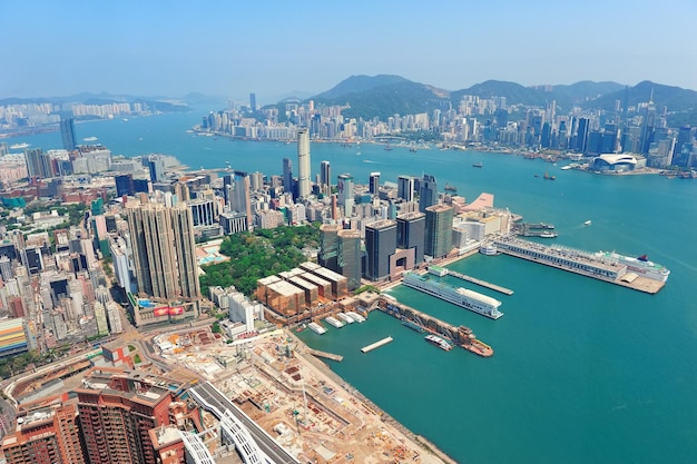 Free photo hong kong aerial view