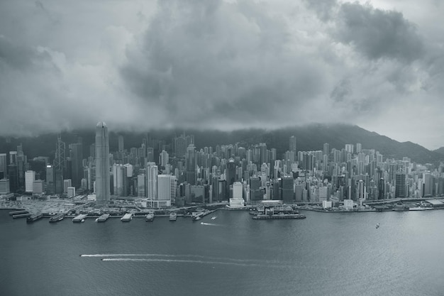 Free photo hong kong aerial view