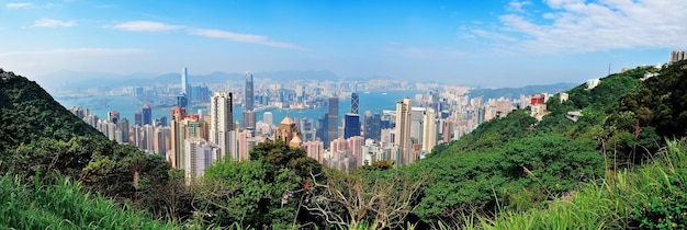 Free photo hong kong mountain top view