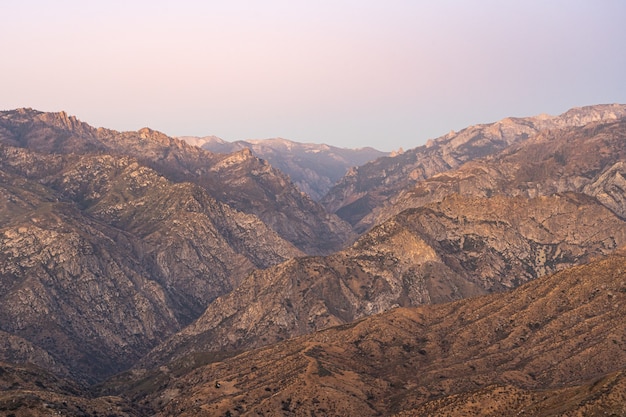 Free Photo horizontal shot of brown mountain ranges