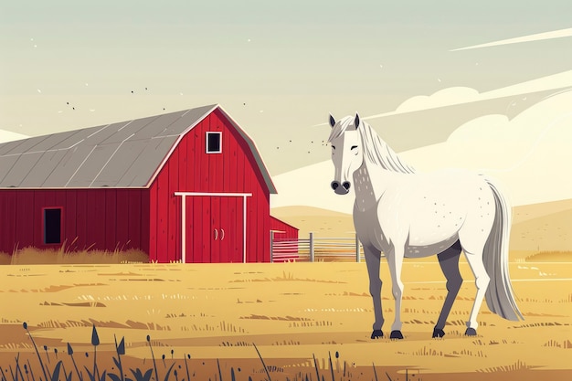 Horse cartoon illustration