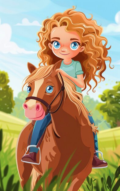 Horse cartoon illustration