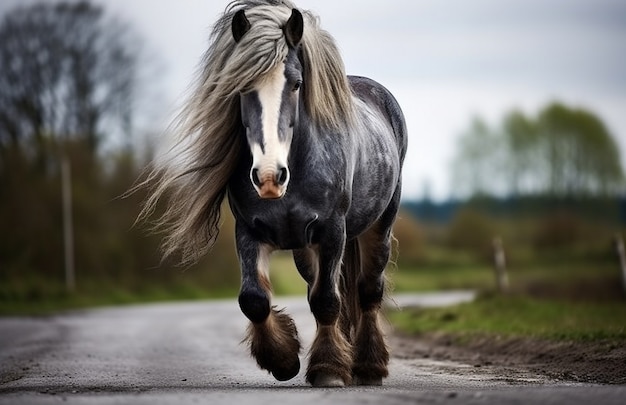 Free photo horse in nature generate image