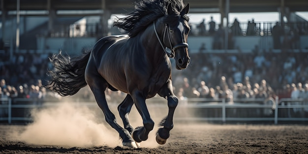 Free Photo horse running at competition