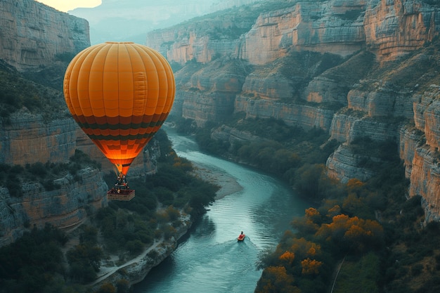 Free Photo hot air balloon adventure