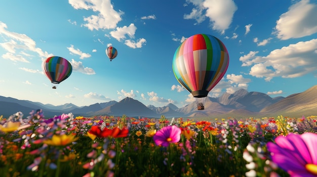 Free photo hot air balloon adventure