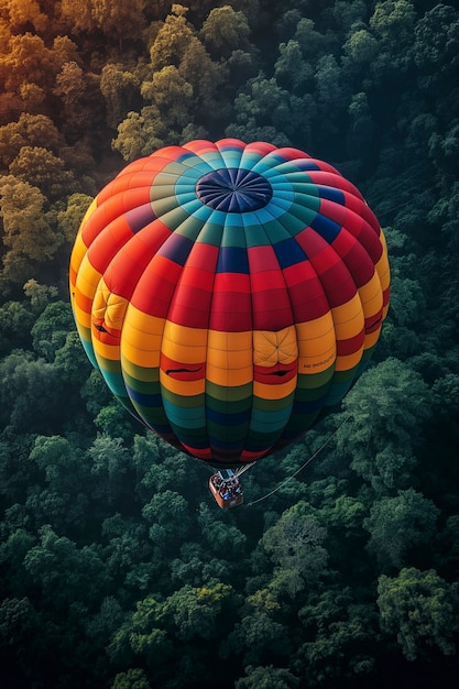 Free photo hot air balloon over realistic dreamscape