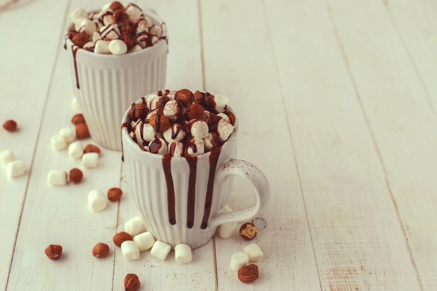 Hot cacao with marshmallow