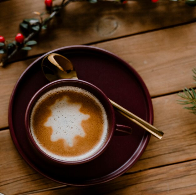 Hot chocolate on a Christmas holiday