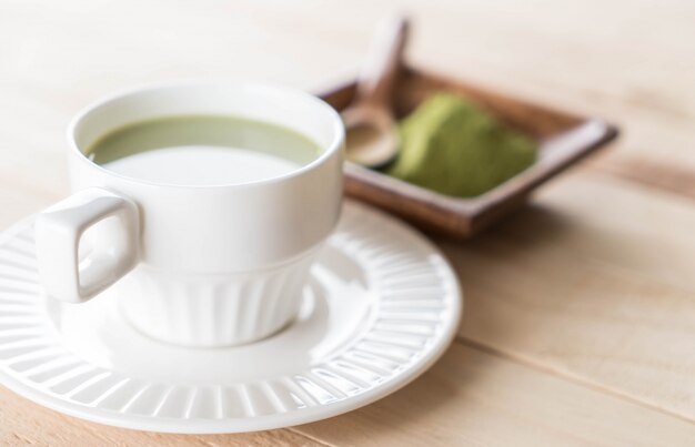 hot matcha latte