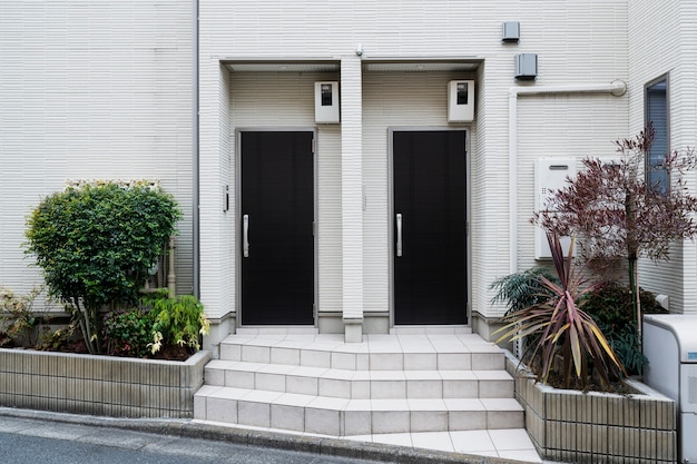 House entrance and plants japanese culture