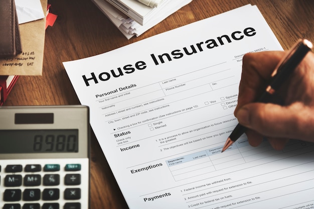 House Insurance Document Form Concept